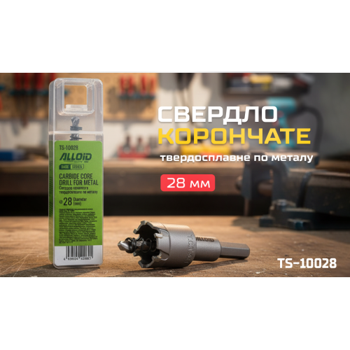 Alloid Base. Сверло корончатое твердосплавное по металлу 28мм - Фото 2 Alloid Base. Сверло корончатое твердосплавное по металлу 28мм - изображение 2