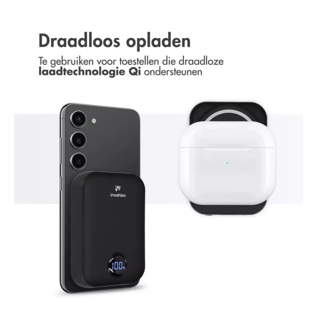 Магнітний повербанк Imoshion Power Bank 10000 mAh MagSafe бездротовий зовнішній акумулятор з магнітною зарядкою, Wireless Charging, портативна батарея, power bank 10000 мАч зі швидкою зарядкою - зображення 4