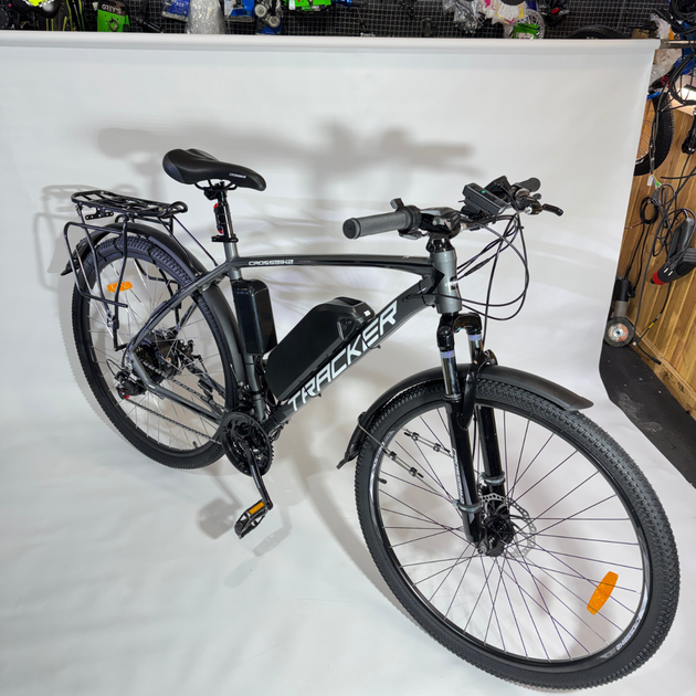 Велосипед з Е-комплектом з багажником 29" Cross Tracker grey 48 В 500Вт 24 Ah/ до 85 км запас ходу+дисплей Kunteng KT-TF01U - зображення 2