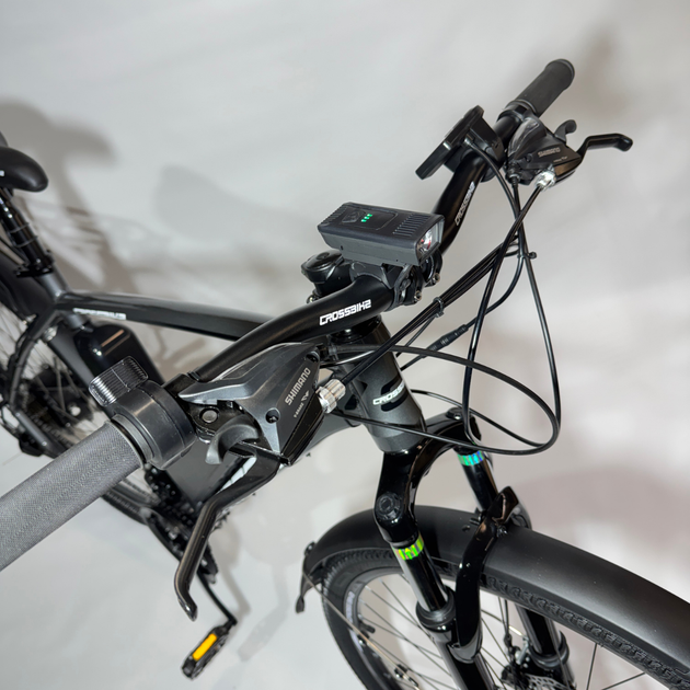 Велосипед з Е-комплектом з багажником 29" Cross Tracker grey 48 В 500Вт 24 Ah/ до 85 км запас ходу+дисплей Kunteng KT-TF01U - зображення 3
