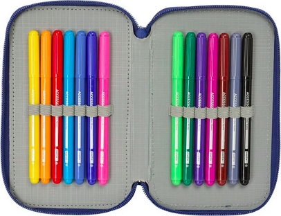 Пенал Safta FC Barcelona 2 відділення, з наповненням 28 ел. 412525854 (8412688591039) - зображення 5