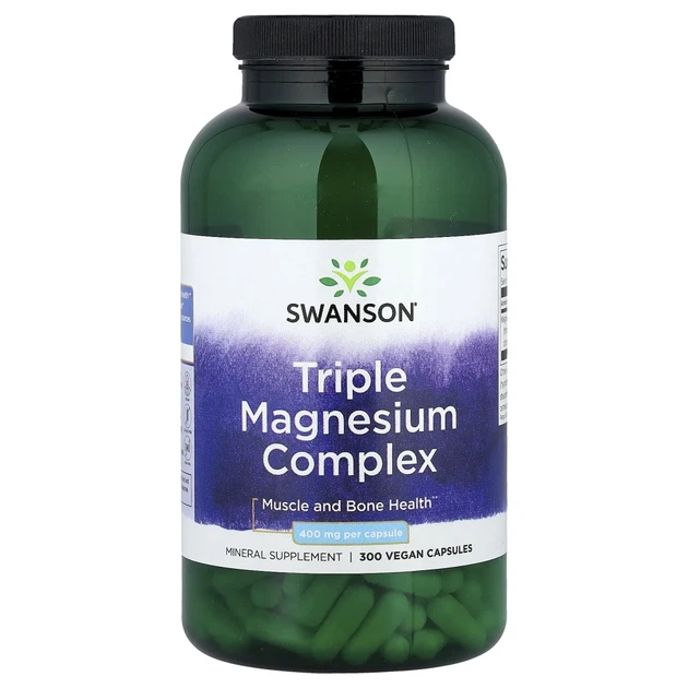 Комплекс із потрійним магнієм Swanson (Triple Magnesium Complex) 400 мг 300 капсул (SWV-11079) - Фото 1 Комплекс із потрійним магнієм Swanson (Triple Magnesium Complex) 400 мг 300 капсул (SWV-11079) - изображение 1