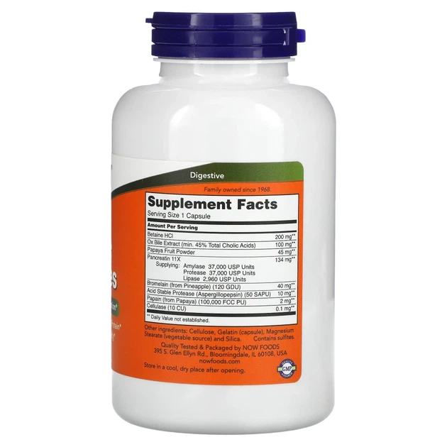 Суперферменти NOW Foods (Super Enzymes) 180 капсул (NOW-02964) - Фото 2 Суперферменти NOW Foods (Super Enzymes) 180 капсул (NOW-02964) - изображение 2