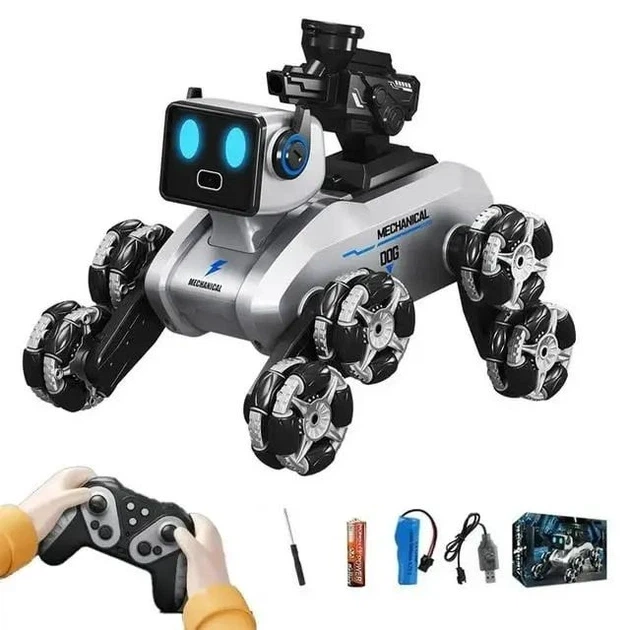 Робот трюковая собака на радиоуправлении Stunt Robot Dog H29-3 с LED-подсветкой и водяной пушкой - изображение 6