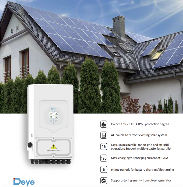 Гибридный инвертор Deye SUN-8K-SG05LP1-EU-AM2-P - изображение 2