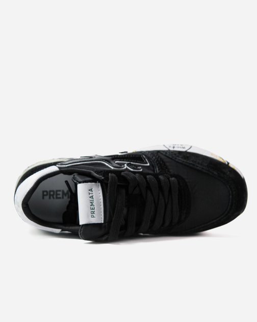 Мужские кроссовки повседневные Premiata Mick Black White 40 (25,5 см) Черный - изображение 4