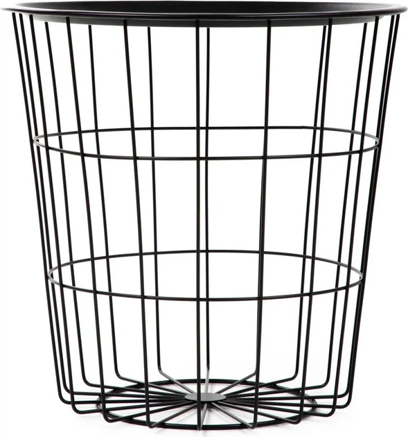 Stolik HOMLA SCANDI 41 x 41 x 41 cm czarny z czarnym blatem 219248 (5904159041838686913868684) - obraz 2