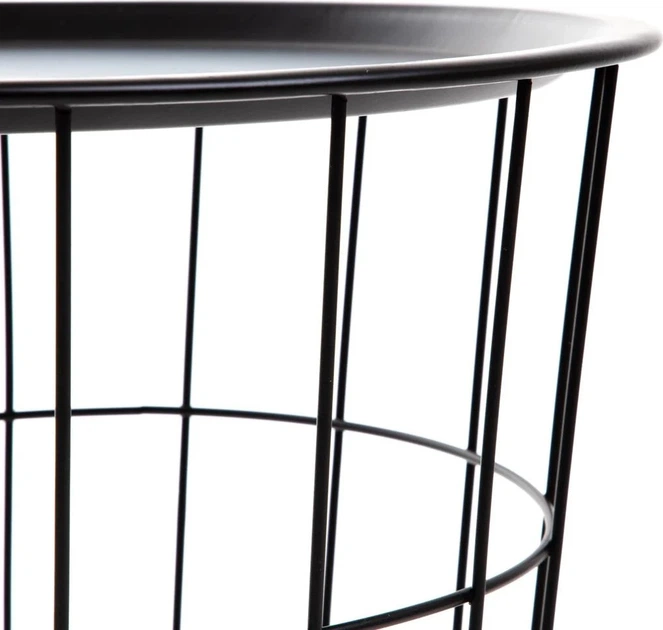 Stolik HOMLA SCANDI 41 x 41 x 41 cm czarny z czarnym blatem 219248 (5904159041838686913868684) - obraz 5