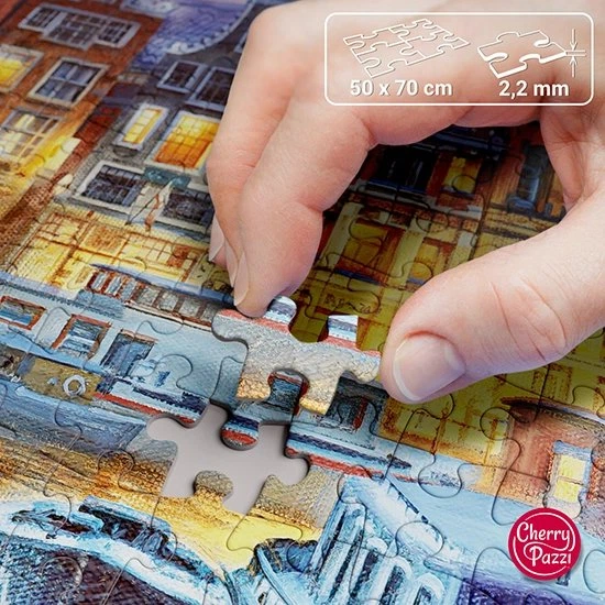 Пазл из 1000 деталей, «Ночной Амстердам», (30264) Cherrypazzi - изображение 3