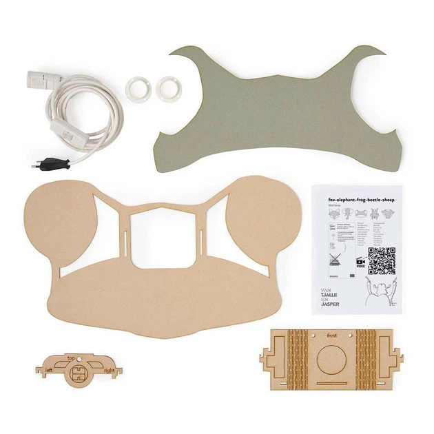 Lampa ścienna Van Tjalle en Jasper Kikker żaba Drewniana 3570103 (8720254309378) - obraz 2