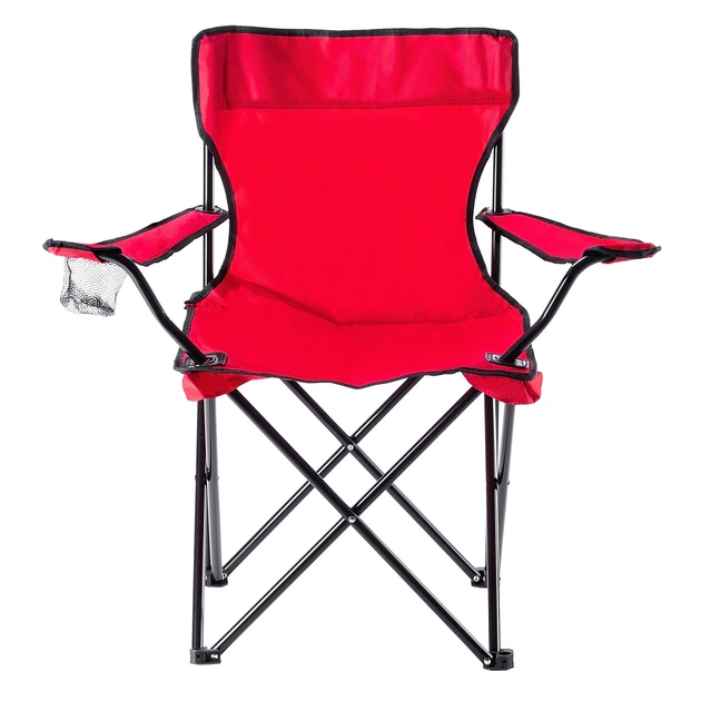 Krzeslo turystyczne Kadax wędkarskie składane Czerwony (5903699434192) - obraz 3