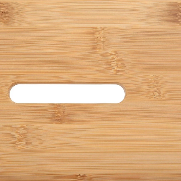 Taboret ze schodkiem HOMLA PASSO bambusowy 43x43x46 cm Buk (5904183873640) - obraz 4