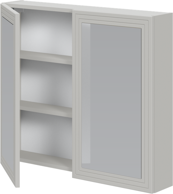 Wisząca szafka łazienkowa z lustrem Halmar Toreto 2D 80 x 15 x 70 cm Cashmere (5905248133693) - obraz 2