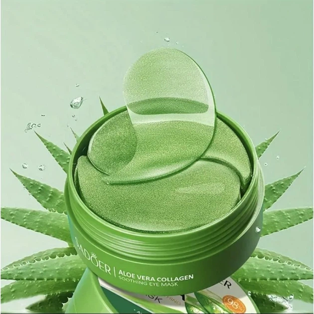 Гідрогелеві патчі для очей Sadoer Aloe Collagen Soothing Eye Mask з Алое і Колагеном, 60 шт - зображення 2
