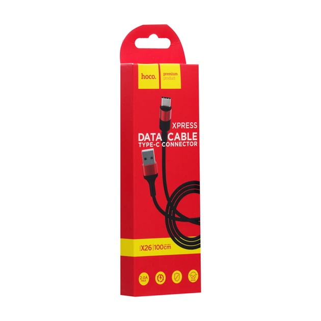 USB Hoco X26 Xpress Charging Micro Черно-Красный - изображение 3