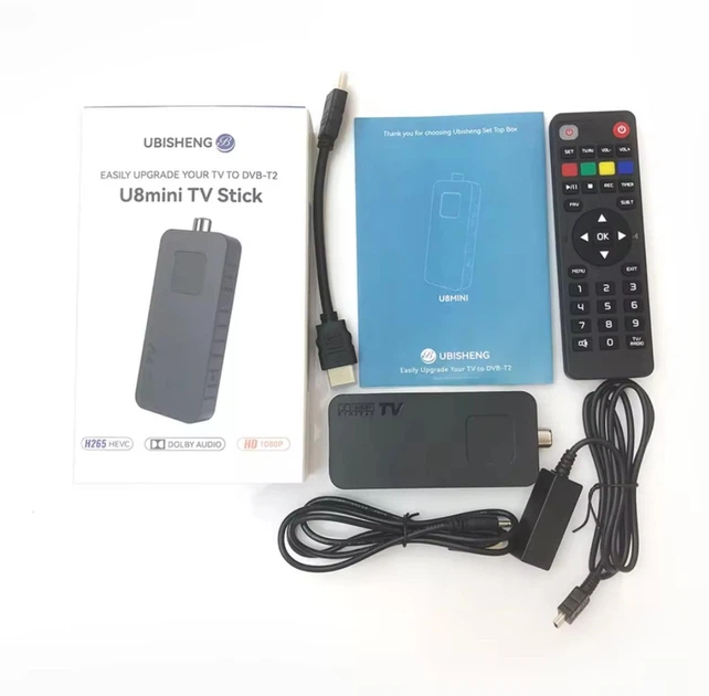 ТБ-тюнер DVB-T2 DVB-C Dolby Audio H.265/HEVC UBISHENG U3mini Чорний Тюнер ТВ - изображение 2