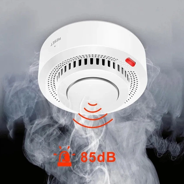 Розумний Wi-Fi Датчик диму з сигналізацією Датчик Пожежної безпеки, застосунок TuyaSmart Wi-Fi - зображення 2