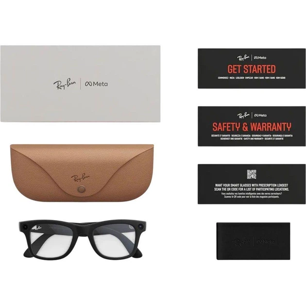 Смарт-очки Ray-Ban Meta Wayfarer Gen 2 Standard Matte Black Frame / Clear Lenses (RW4012 601SSB 50-22) - изображение 7
