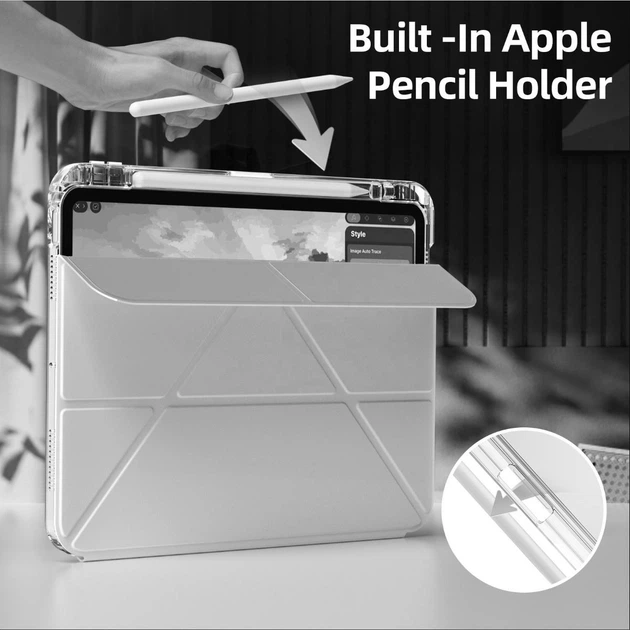 Раздвижной чехол обложка Pulling Separation Y-Fold + Right Pencil Holder BBM1 для iPad 10 2022/2024 10.9"/iPad 11" 2025 (A16) Серый - изображение 2