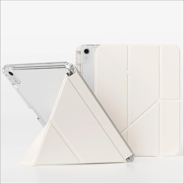 Раздвижной чехол обложка Pulling Separation Y-Fold + Right Pencil Holder BBM1 для iPad 10 2022/2024 10.9"/iPad 11" 2025 (A16) Кремовый - изображение 7