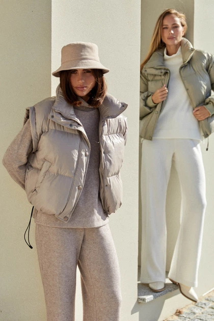 Жіночий костюм прямого фасону (кофта+штани) Seventeen XXL-3XL Бежевий (2000000198309) - Фото 4 Жіночий костюм прямого фасону (кофта+штани) Seventeen XXL-3XL Бежевий (2000000198309) - зображення 4