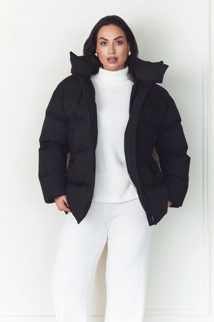 Жіноча зимова куртка з капюшоном Seventeen XXL-3XL Чорний (2000000211329) - зображення 3