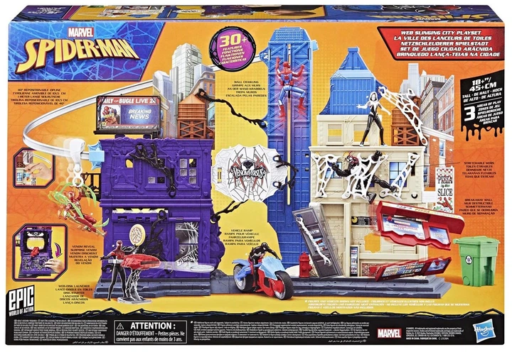 Набор для игры Hasbro Marvel Человек-паук против Венома Город паутины (5010996327062) - Фото 5 Набор для игры Hasbro Marvel Человек-паук против Венома Город паутины (5010996327062) - изображение 5