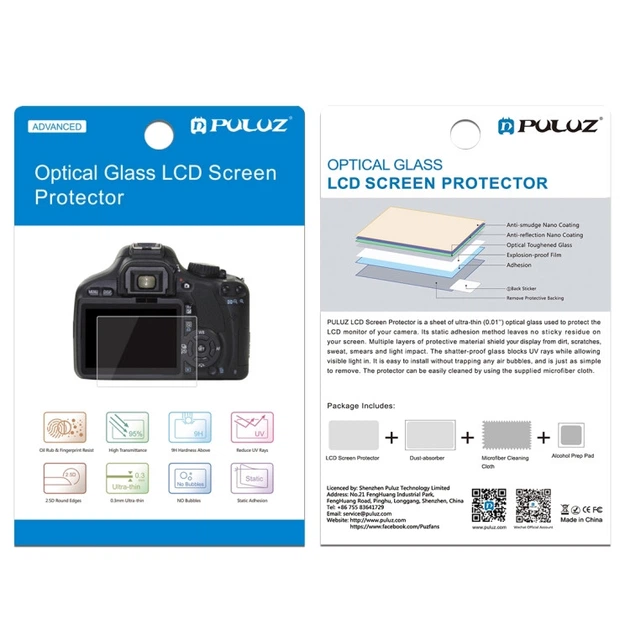 Загартоване захисне скло Puluz PU5516 2.5D 9H для Canon G7X/G3X/G9X/G5X/G7XII/G9XII/G1X/Mark III/M6/M100/M50/EOS RP/M6 Mark II - зображення 3