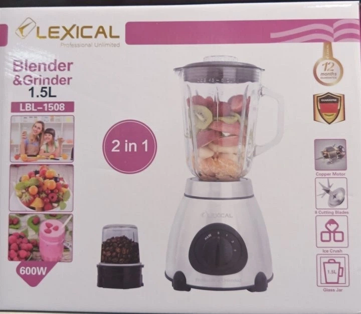 Блендер з кавомолкою 2 в 1 Lexical LBL‑1508, 600 Вт (Н3477) - зображення 6