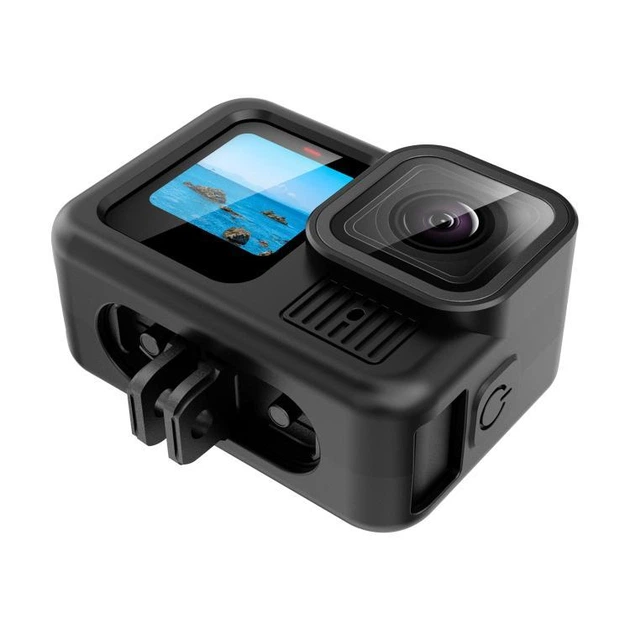 Защитный силиконовый чехол Puluz PU948B для экшн-камеры GoPro HERO13 Black с ремешком на запястье и крышкой объектива - изображение 4