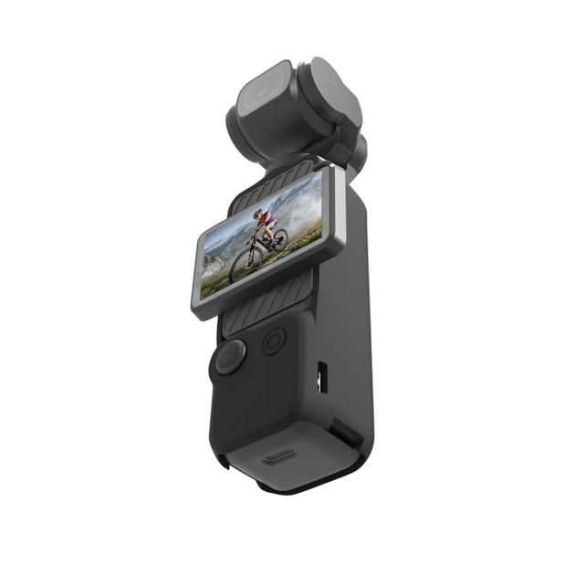 Захисний силіконовий чохол Puluz PU894B 3-в-1 для екшн-камери DJI OSMO Pocket 3 чорний - зображення 4