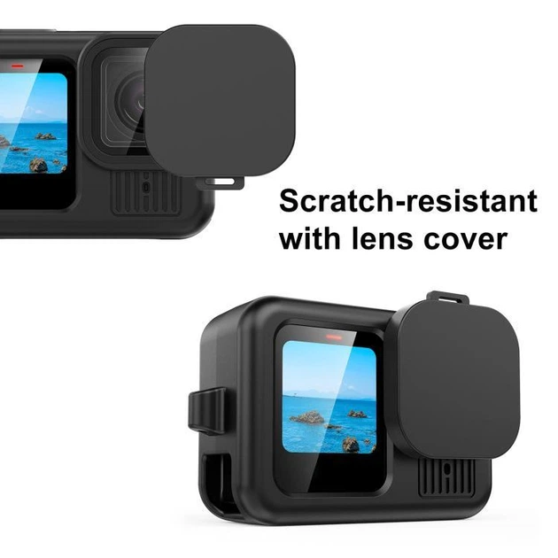 Защитный силиконовый чехол Puluz PU948B для экшн-камеры GoPro HERO13 Black с ремешком на запястье и крышкой объектива - изображение 5