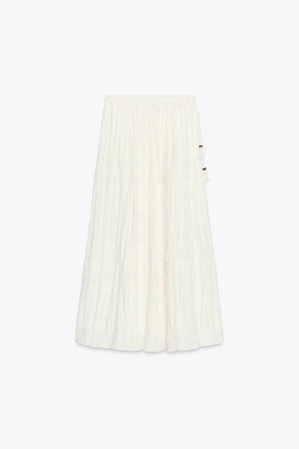 Спідниця міді Zara 5029/122 XL Біла (05029122250XL) - зображення 7