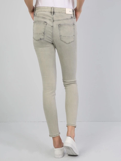 Джинсы Super Slim Fit женские Colin's 759 Lara CL1042747DN40303 24-30 Светлый хаки (8681597782696) - изображение 2