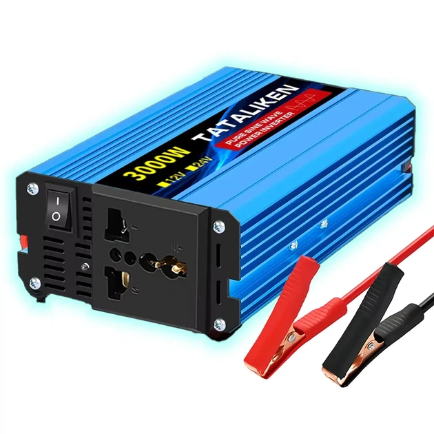 Інвертор Tataliken 1200w/3000w 12-220v чистий (правильний) синус pure sine перетворювач напруги 12 в 220 м - Фото 2 Інвертор Tataliken 1200w/3000w 12-220v чистий (правильний) синус pure sine перетворювач напруги 12 в 220 м - зображення 2