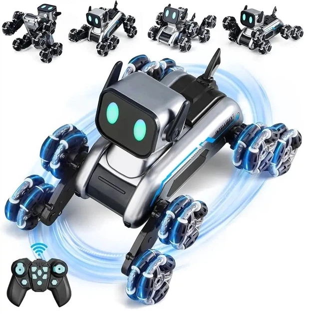 Робот-собака Stunt Robot Dog H29-1 на радіокеруванні з LED-підсвіткою та 8 колесами Mecanum - изображение 2