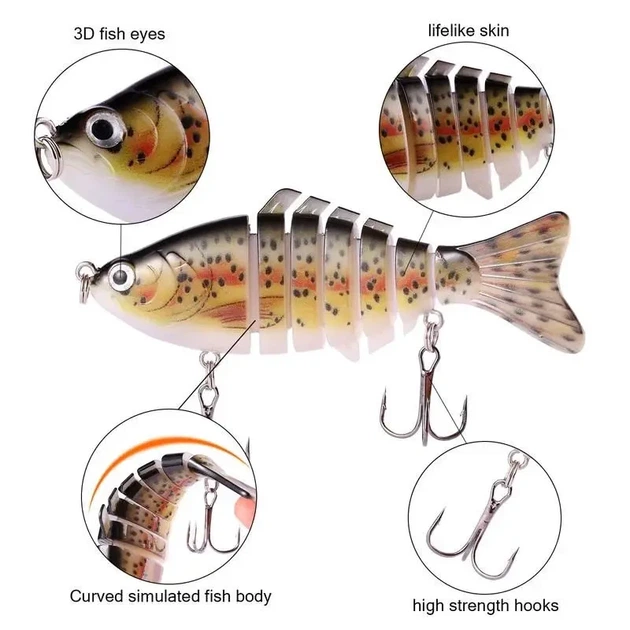 Набор секционных воблеров (5 шт) Segment Swimbait №4 - изображение 7