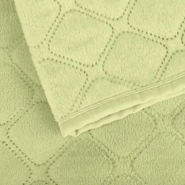 Покривало ТЕП "VELOUR" Салатове/Ромб круглий, 220x240 - Фото 5 Покривало ТЕП "VELOUR" Салатове/Ромб круглий, 220x240 - изображение 5