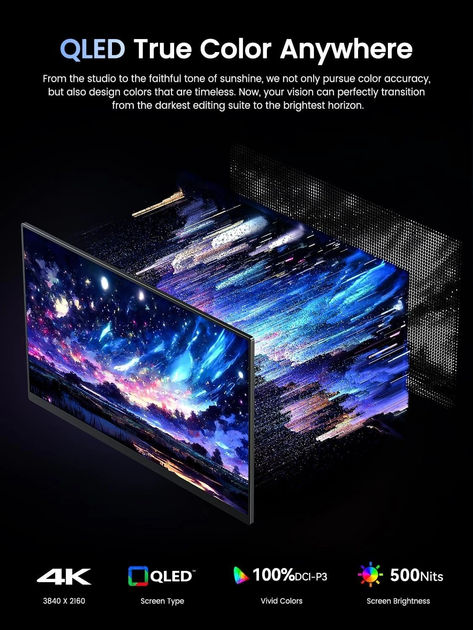 Портативный игровой монитор UPERFECT UColor J5 17.3" 4K 120Hz BE173BU 100% DCI-P3 QLED-IPS USB-C - изображение 9