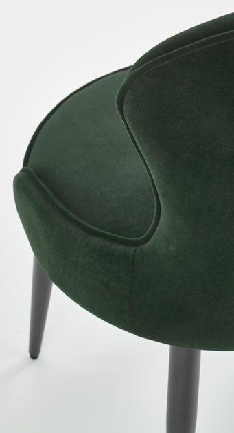 Krzesło do kuchni i salonu Halmar z okrągłym siedziskiem Ciemnozielone Velvet (5905248118799) - obraz 6