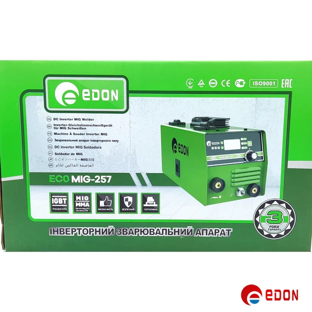 Сварочный полуавтомат 3 в 1 EDON ECO MIG 257 (Mig + MMA + Lift TIG) - изображение 12