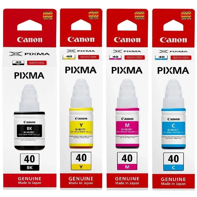 Набір оригінальних чорнил Canon GI-40 (SET40C) - Фото 1 Набір оригінальних чорнил Canon GI-40 (SET40C) - зображення 1