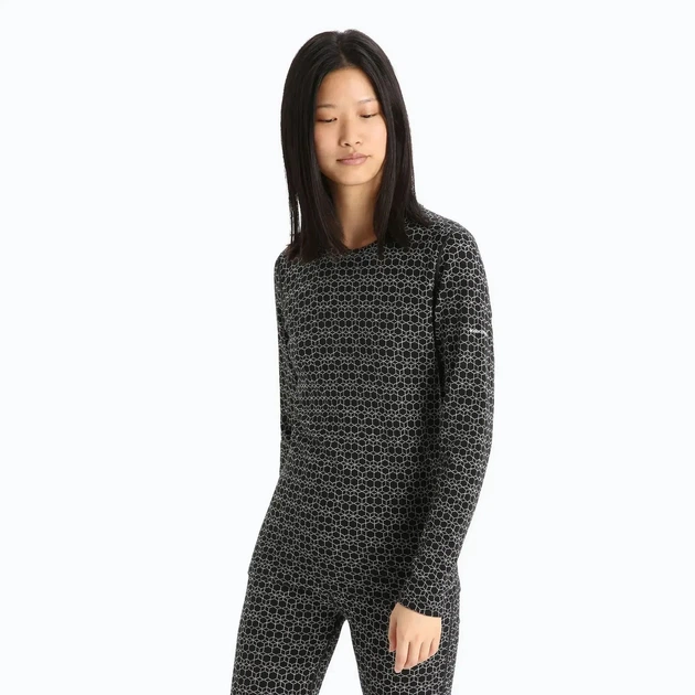 Термокофта Icebreaker 250 Vertex LS Crewe Alpine Geo Women Black/Snow M (1052-IB0 A56 I6672 M) - зображення 3
