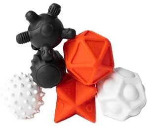 Набір іграшок для немовлят Hencz Toys сенсорні контрастні м’ячики 6 шт. 68871 (5907784468871) - зображення 3