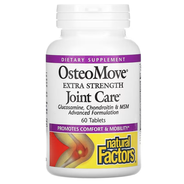 Догляд за суглобами посиленої дії Natural Factors (OsteoMove) 60 таблеток NFS26842 - Фото 1 Догляд за суглобами посиленої дії Natural Factors (OsteoMove) 60 таблеток NFS26842 - зображення 1