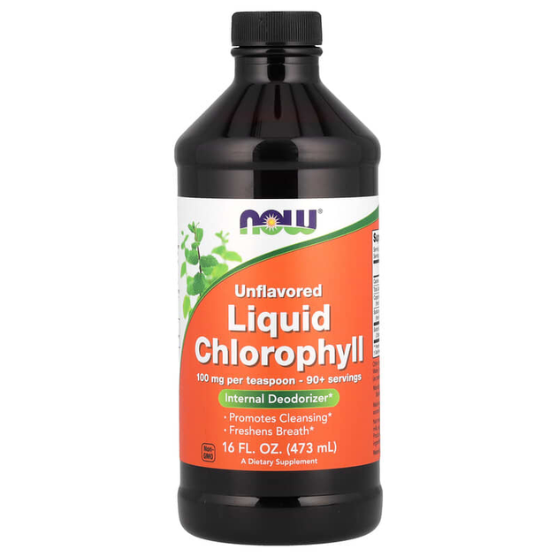 Хлорофилл жидкий NOW Foods (Liquid Chlorophyll) 473 мл со вкусом мяты NOW02644 - изображение 3