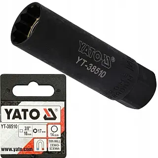 Головка свічкова тонкостінна магнітна 3/8" (14 мм) YATO (YT38510) - изображение 2