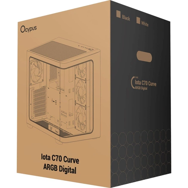 Корпус Ocypus Iota C70 Curve ARGB Digital Black (IOTA-C70-BKD400CD-GL) - изображение 11