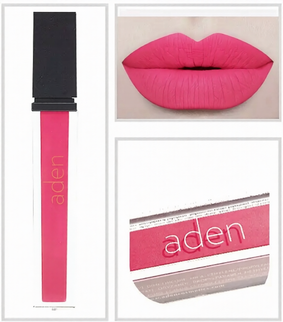Aden cosmetics помада рідка "Brink Pink" No 12 - Фото 1 Aden cosmetics помада рідка "Brink Pink" No 12 - зображення 1