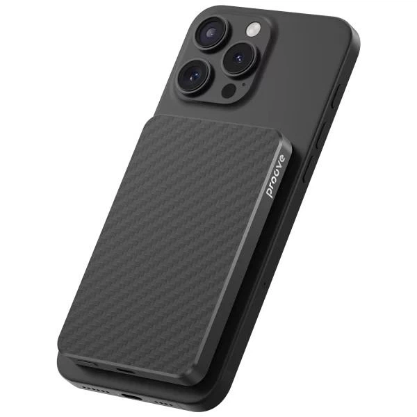 Повербанк з бездротовою зарядкою MagSafe Proove Carbon Slim 5000mAh 20W чорний - зображення 3